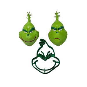 Karácsonyi Grincs szett (fa dísz+mézeskalács forma)
