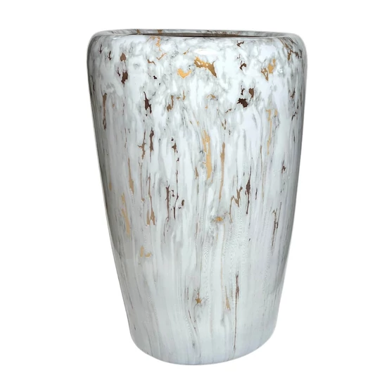 Arany-fehér kerámia kaspó 58cm