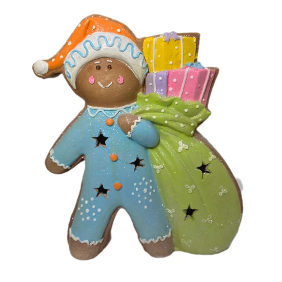 Mézeskalács figura ajándék zsákkal(LED)